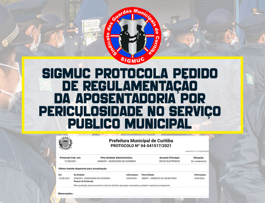 You are currently viewing SIGMUC PROTOCOLA PEDIDO DE REGULAMENTAÇÃO DA APOSENTADORIA POR PERICULOSIDADE NO SERVIÇO PÚBLICO MUNICIPAL